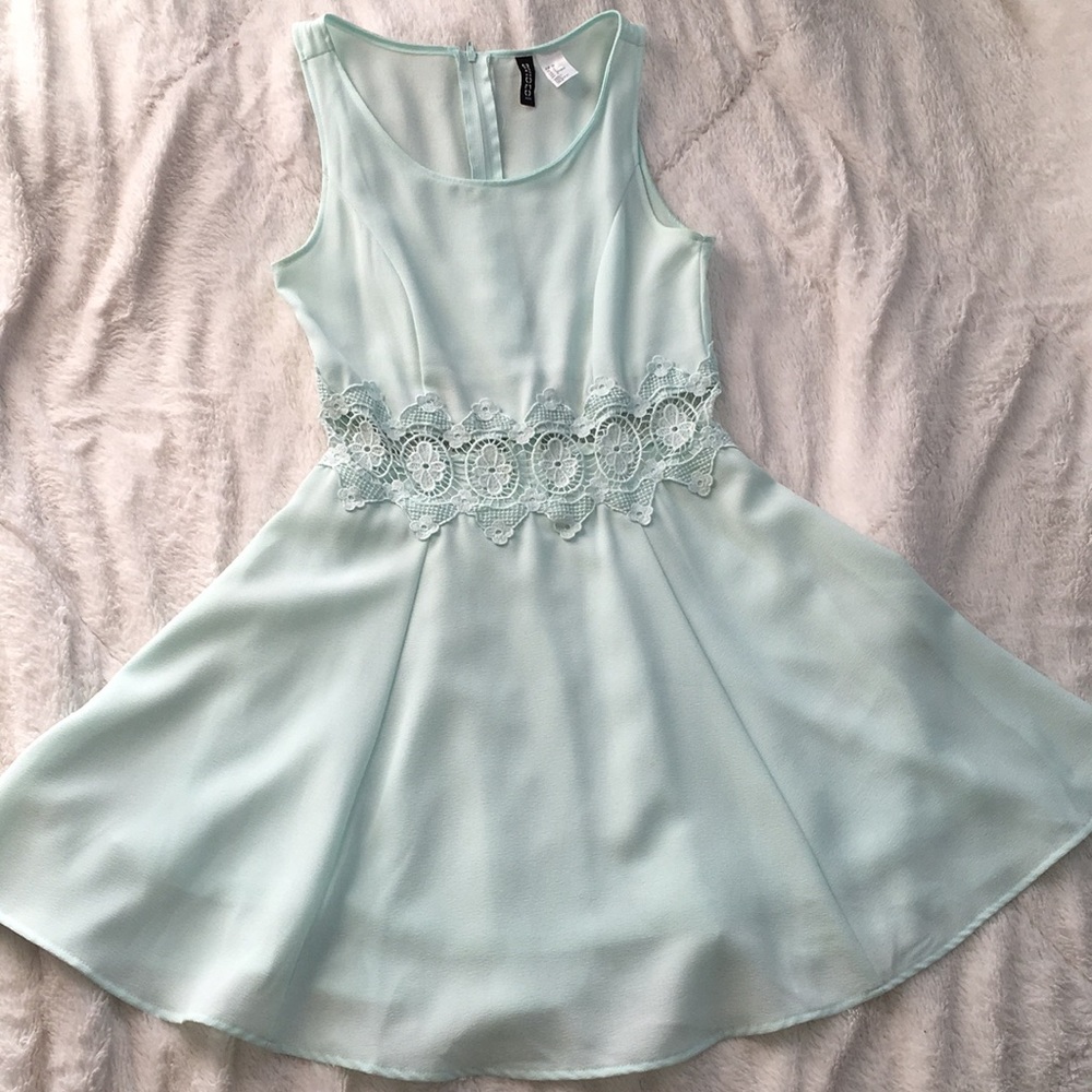 baby blue skater dress